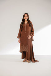 3 Piece Cotton Karandi Embroidered Suit (CS0338)